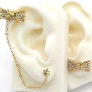 Ear cuff Earrings AB crystal